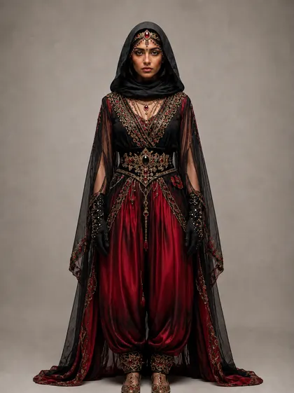 Character reference: the costume in motion during the dance sequence