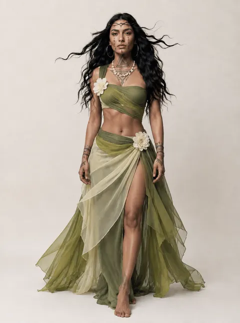 Costume design variant 4 for Ara, queen of Araka