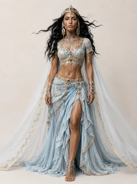 Costume design variant 5 for Ara, queen of Araka