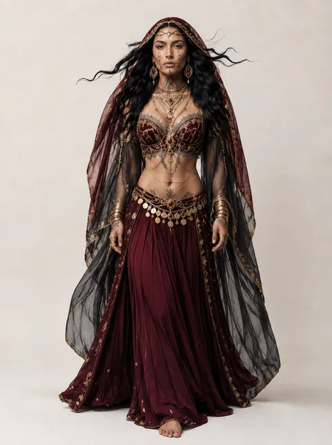 Costume design variant 6 for Ara, queen of Araka