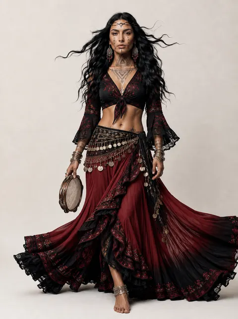 Costume design variant 8 for Ara, queen of Araka