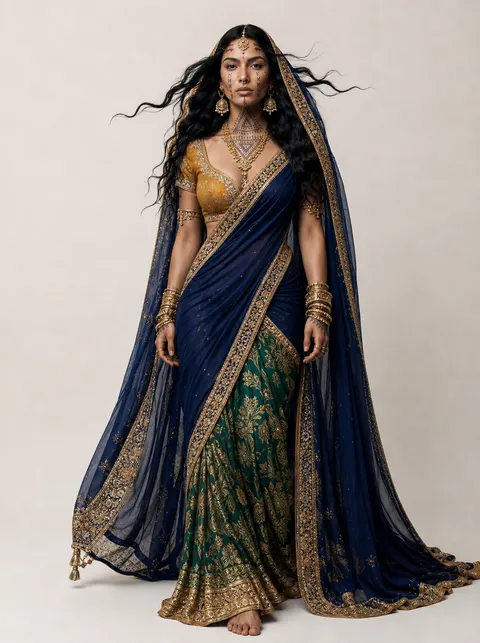 Costume design variant 10 for Ara, queen of Araka