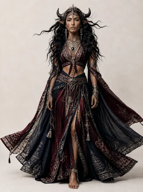 Costume design variant 11 for Ara, queen of Araka