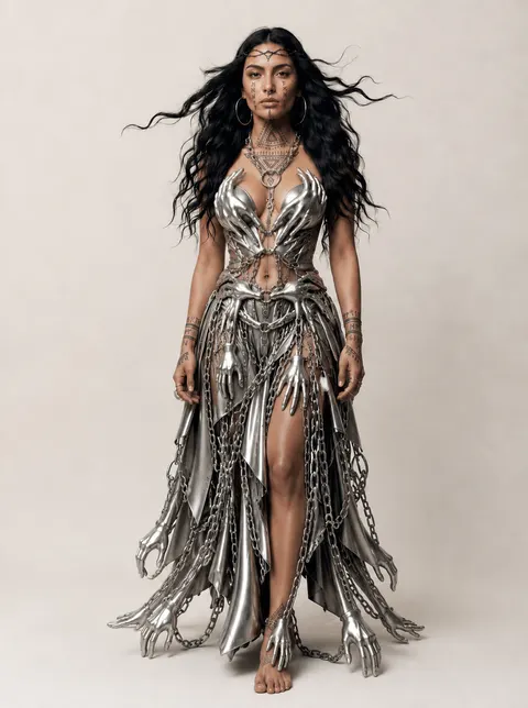 Costume design variant 12 for Ara, queen of Araka